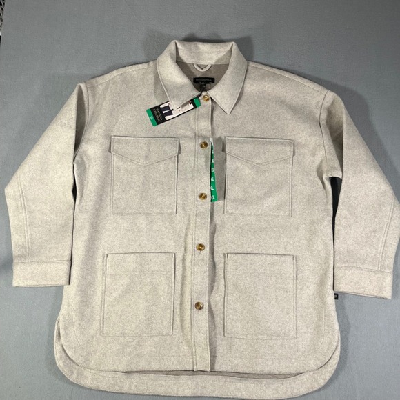 Banana Republic Jackets & Blazers - Banana Republic ladies' Utility Shacket Jacket 4 pocket sand‎ Button Front XL